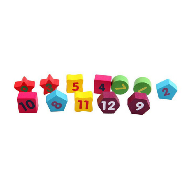 Colorful Wooden Clock Toy