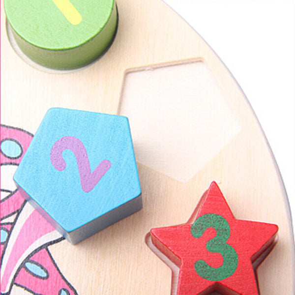 Colorful Wooden Clock Toy