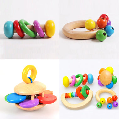Wooden Bell Rattle Toy